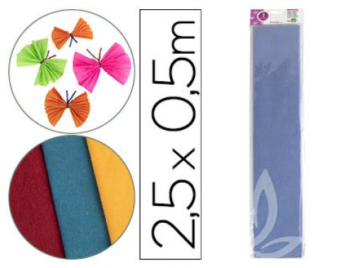 Papel crepe em celofane liderpapel 50 cm x 2,5 m celeste classico , Liderpapel , 24273 , 8423473242739